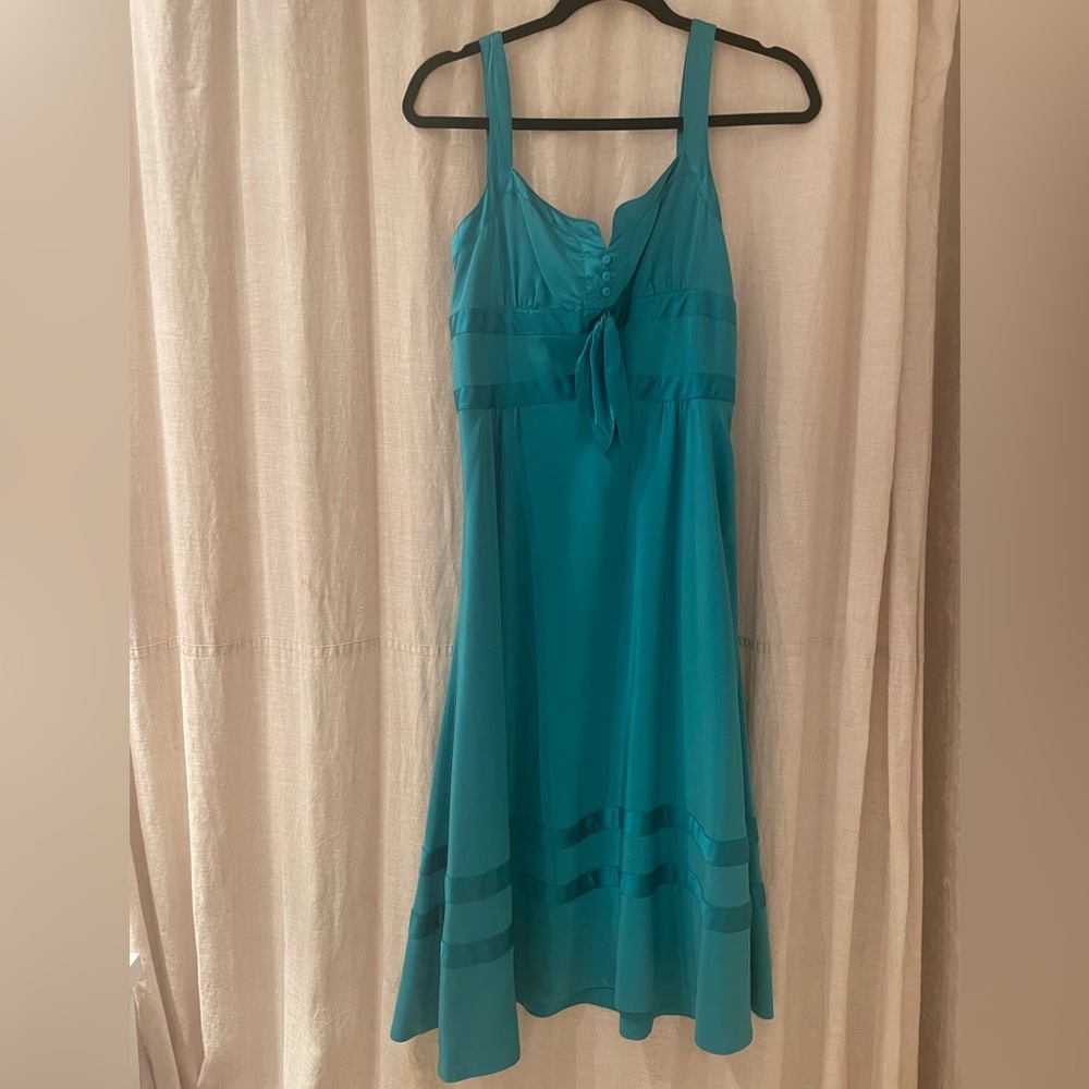 Marc Jacobs silk turquoise dress